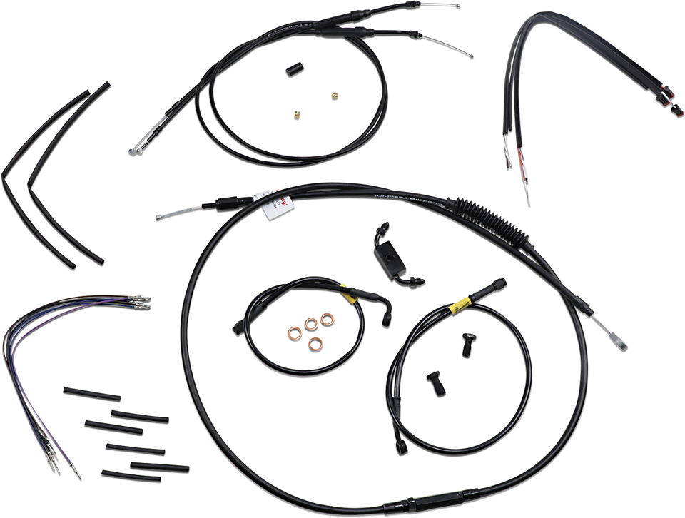 Handlebar Cable and Brake Line Kit - 12" Wide Glide Gorilla Handlebars