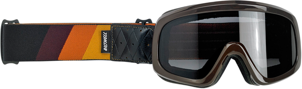 Overland 2.0 Goggles - Tri-Stripe - Gold/Rust/Brown - Lutzka's Garage
