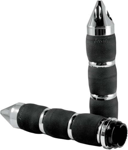 Grips - Spike Air - Cushioned - Touring - Chrome - Lutzka's Garage