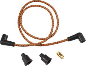 Plug Wires - Braided - Brown/Black - Lutzka's Garage