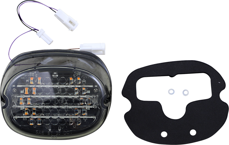 Taillight w/ Integrated Turn Signal - No Window - Smoke Lens - Lutzka's Garage