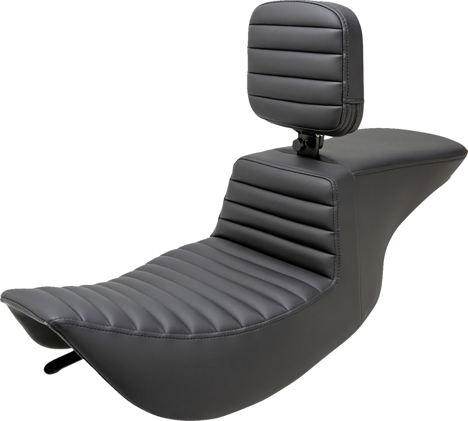Tour Step Up Seat - Rider Backrest - Tuck-n-Roll - FLHR/FLHX 97-07