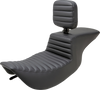 Tour Step Up Seat - Rider Backrest - Tuck-n-Roll - FLHR/FLHX 97-07