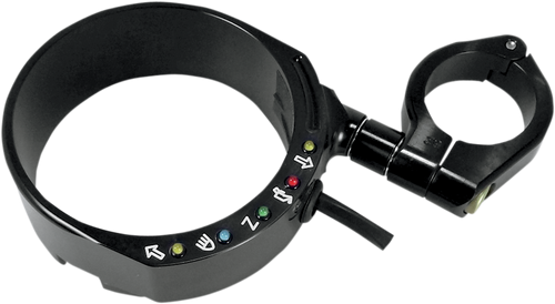 Speedometer Relocation Bracket with Easy Mount Clamp - Black Anodized - For 49 mm Fork - Lutzka's Garage