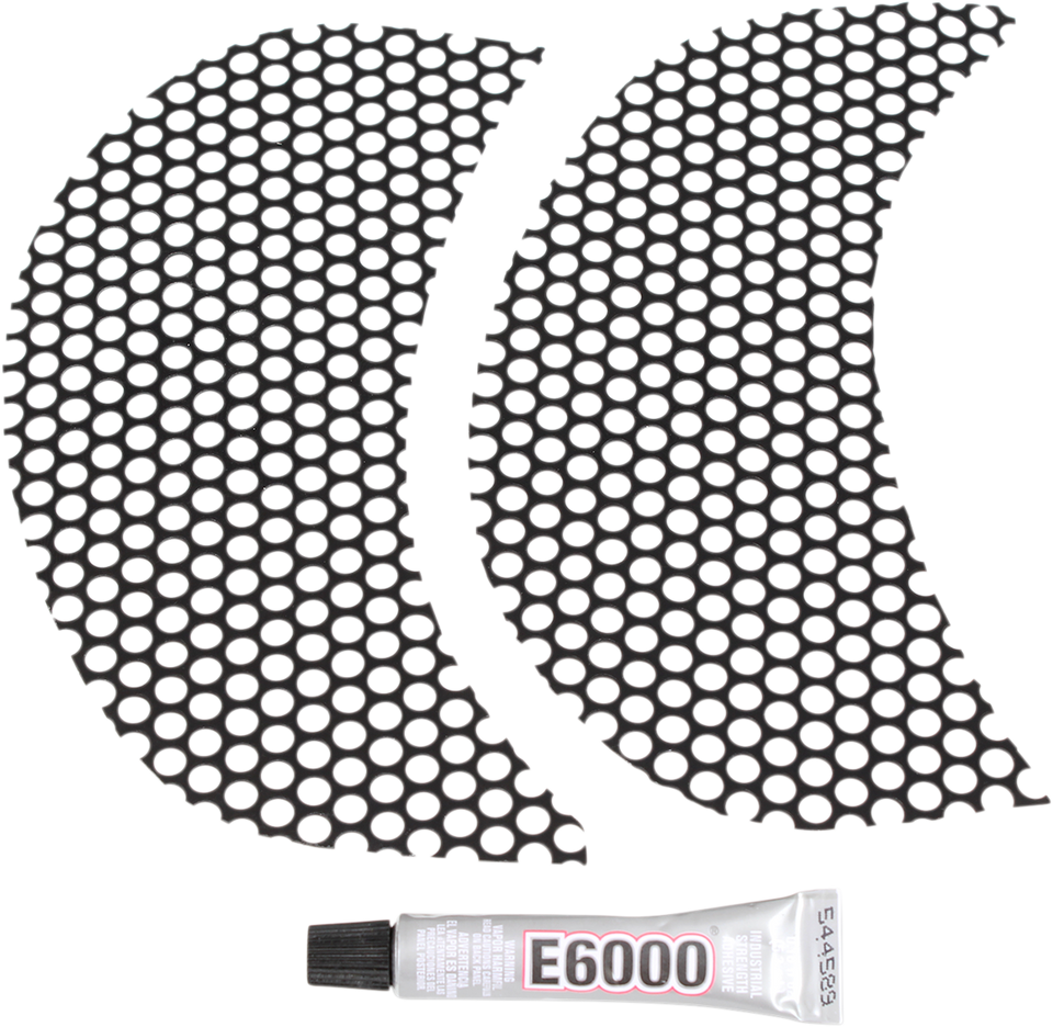 Fairing Vent Screen - Round - Black - Lutzka's Garage