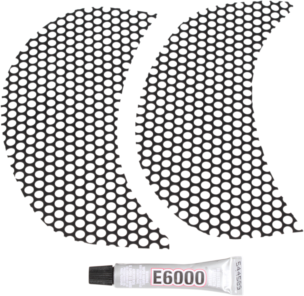 Fairing Vent Screen - Round - Black - Lutzka's Garage