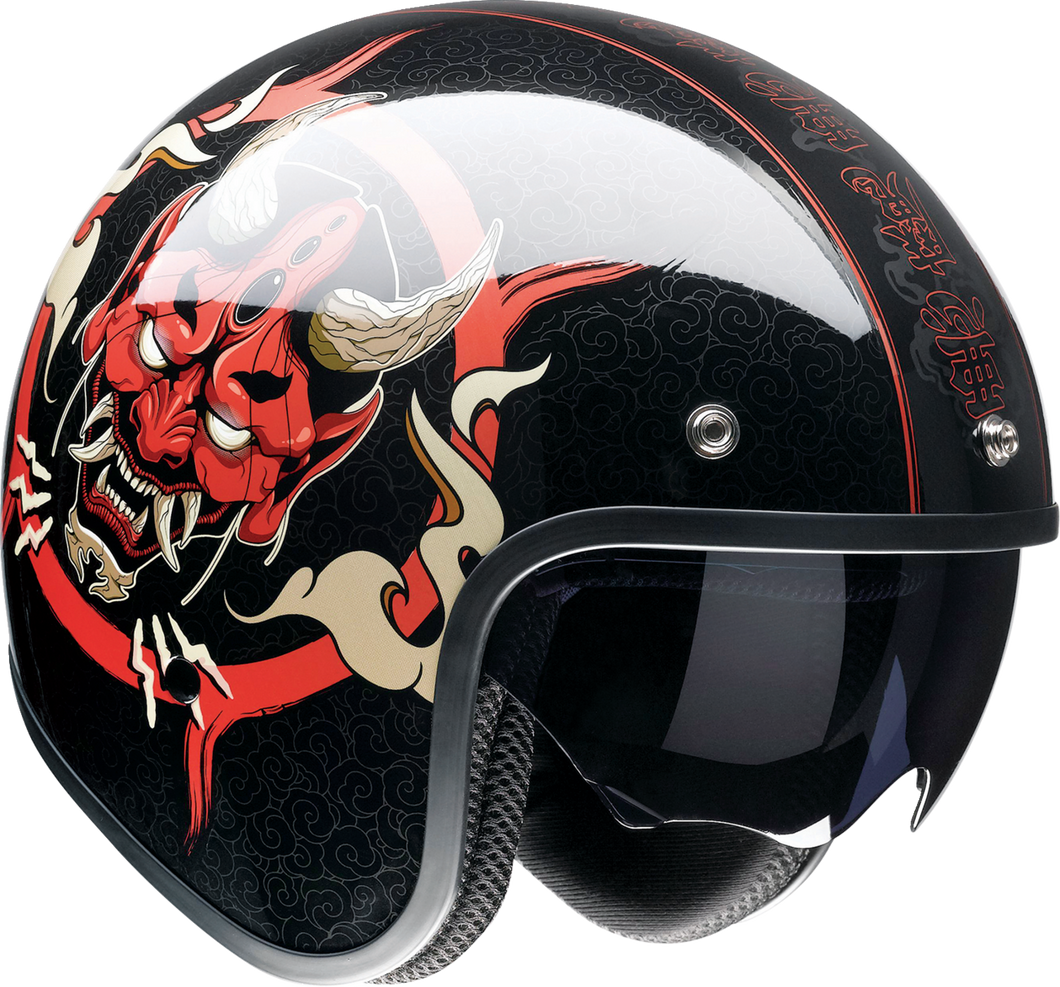 Saturn Helmet - Devilish - Gloss Black/Red - XS - Lutzka's Garage