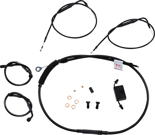 Handlebar Cable and Brake Line Kit - Extended - Sportsters - Clubman Handlebars - ABS