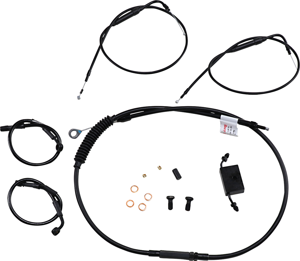 Handlebar Cable and Brake Line Kit - Extended - Sportsters - Clubman Handlebars - ABS