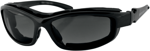 Road Hog II Convertible Sunglasses - Gloss Black - Interchangeable Lens - Lutzka's Garage