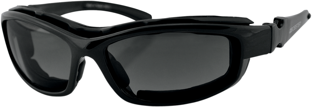 Road Hog II Convertible Sunglasses - Gloss Black - Interchangeable Lens - Lutzka's Garage