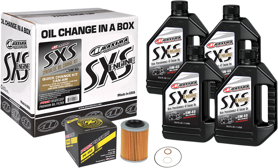 SXS Synthetic Oil Change Kit - Can-Am - 5W-40