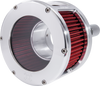 Air Cleaner - BA Race Series - Raw - Clear Cover - Red - M8 - Lutzka's Garage