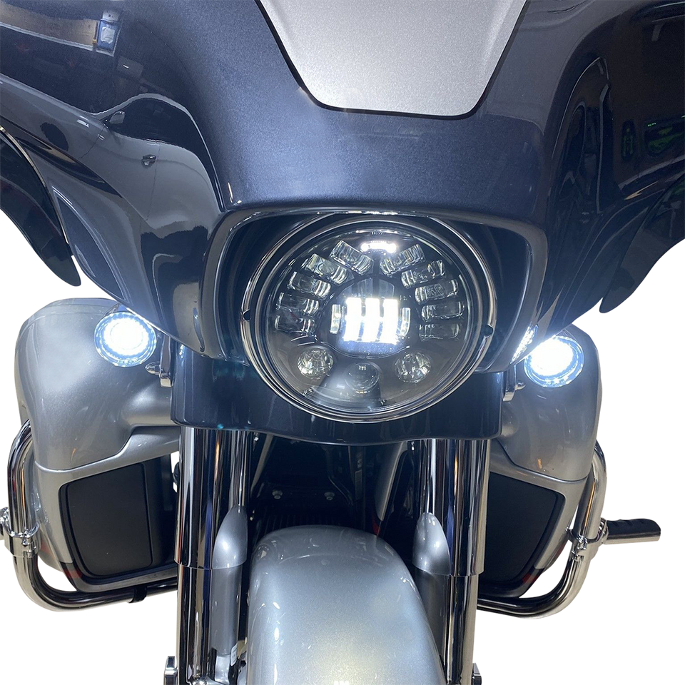 7" Adaptive Headlamp - Chrome - Lutzka's Garage