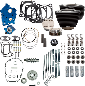 132" Power Package Engine Performance Kit - Gear Drive - Oil Cooled - Non-Highlighted Fins - M8