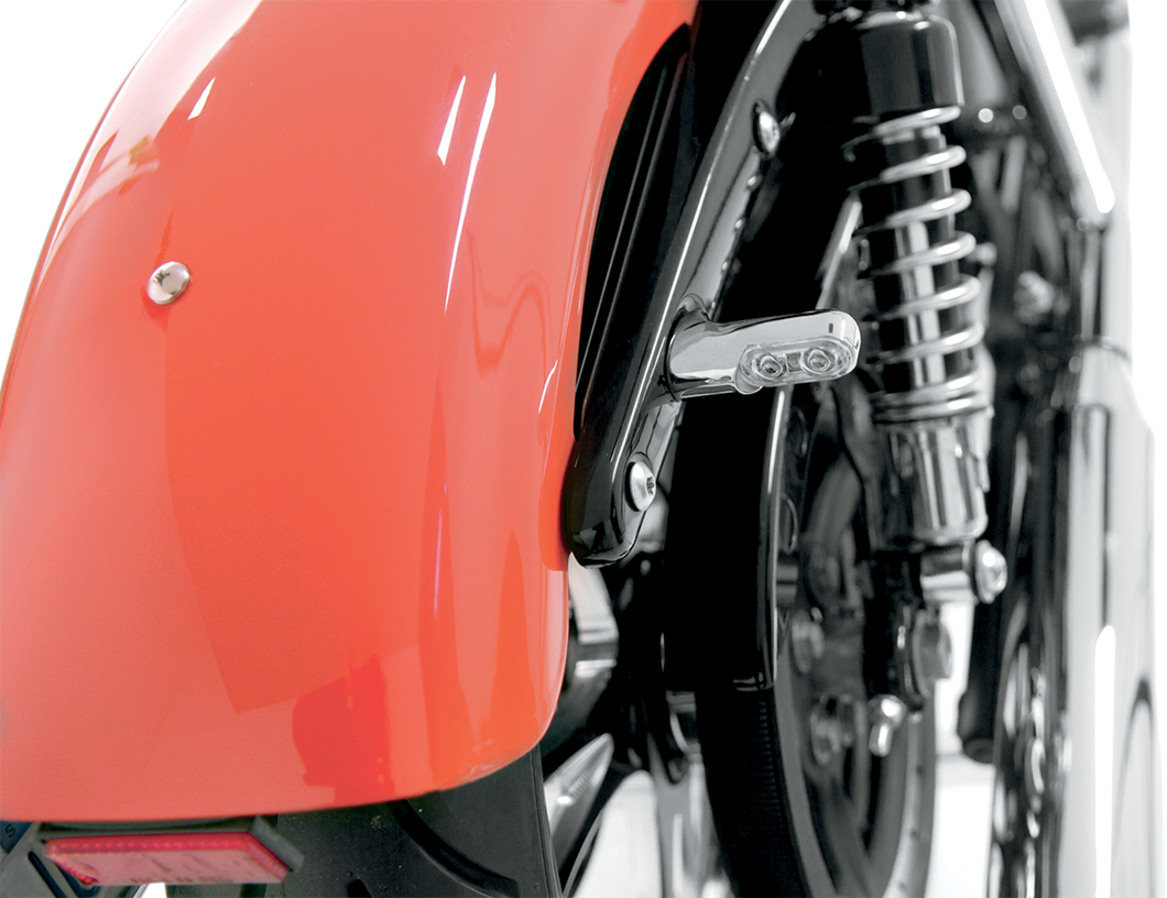 Accessory Marker Lights - Amber/Rear - Chrome - Lutzka's Garage