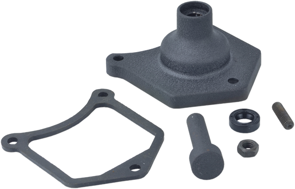 Solenoid End Cover - Starter Button - Black Wrinkle - Lutzka's Garage