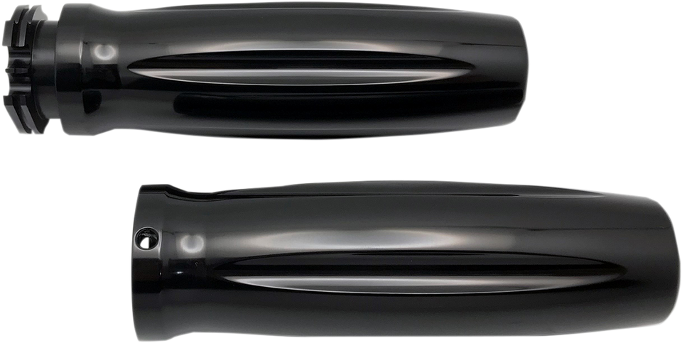 Grips - Billet - Contour - Black - Lutzka's Garage