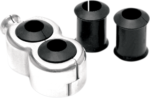 Cable Clamp - Dual - Chrome - Lutzka's Garage