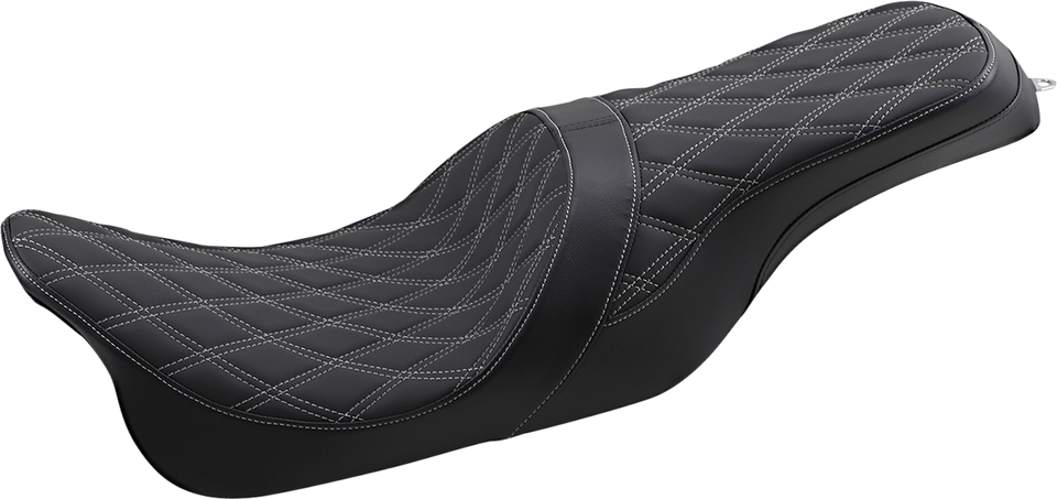 Forward Positioned Predator 2-Up Seat - Double Diamond - Silver Stitched - FL 08-22