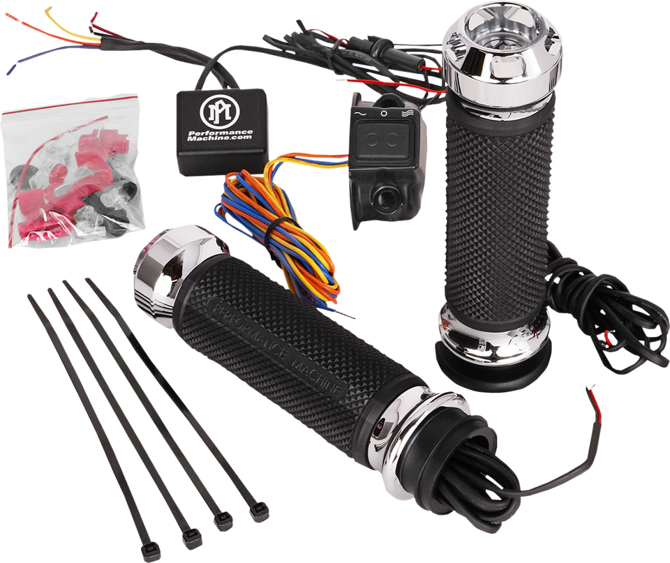 Grips - Apex - Heated - TBW - Chrome - Lutzka's Garage