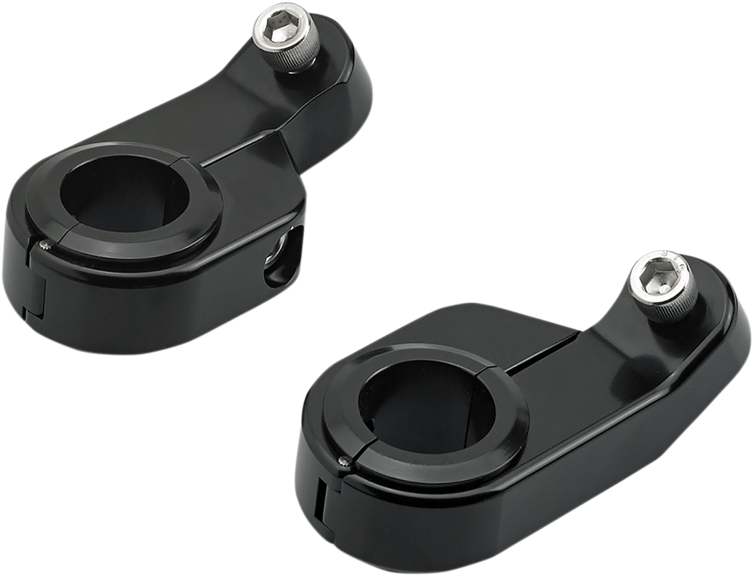 O/S Speed Clamps - Black Electroplated - Angled - Lutzka's Garage