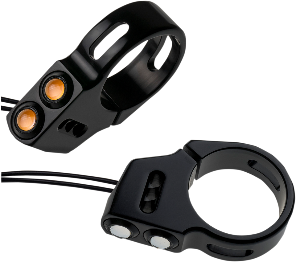 Rat Eye LED Turn Signals - 39 mm - Black - Lutzka's Garage