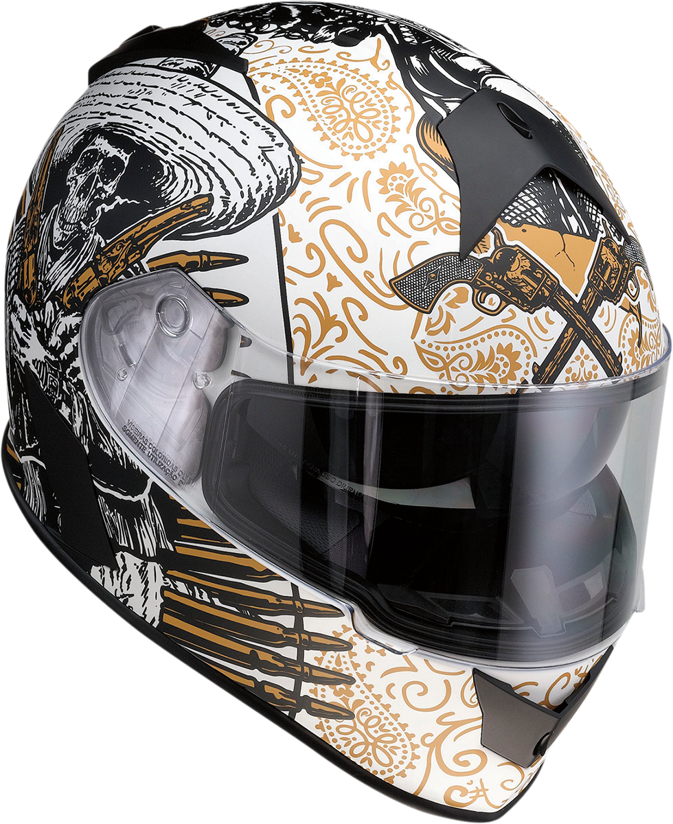 Warrant Helmet - Sombrero - White/Gold - XS - Lutzka's Garage