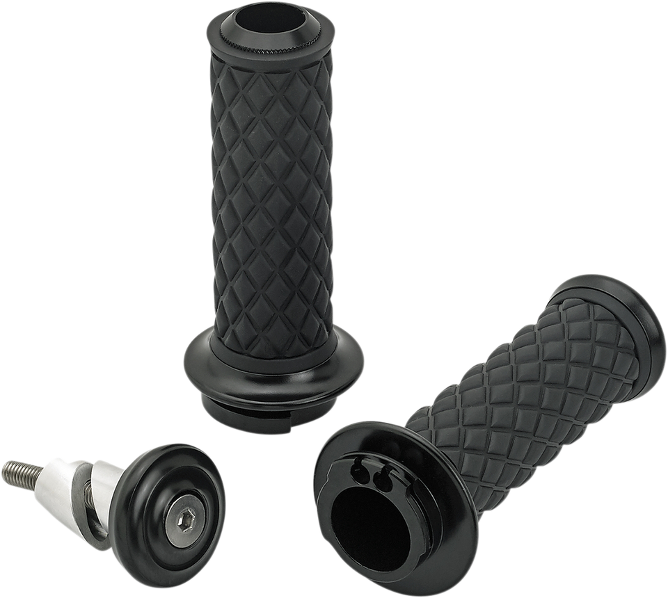 Grips - Alumicore - Dual Cable - Black - Lutzka's Garage