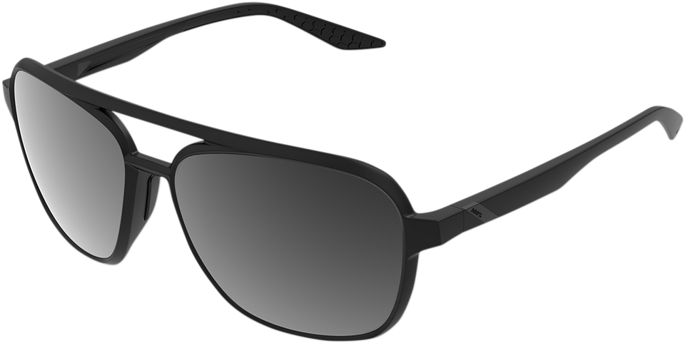 Kasia Aviator Sunglasses - Round - Matte Black - Black Mirror - Lutzka's Garage