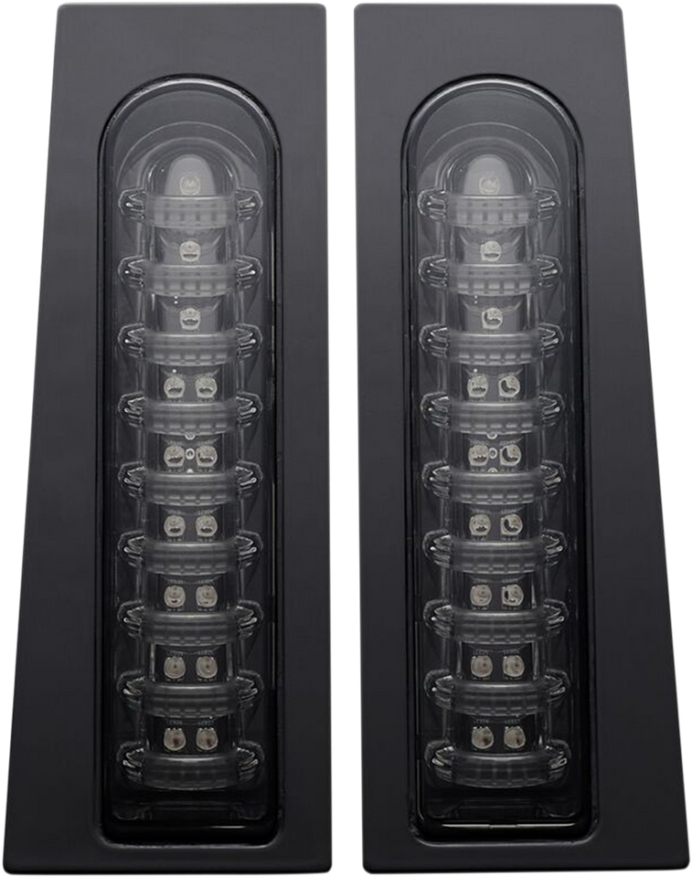 Saddlebag Lights -  Smoke - Gloss Black - Lutzka's Garage