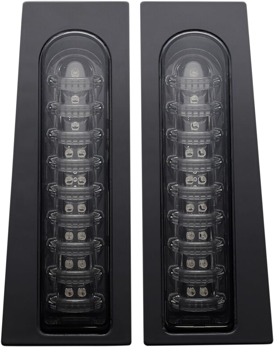 Saddlebag Lights -  Smoke - Gloss Black - Lutzka's Garage