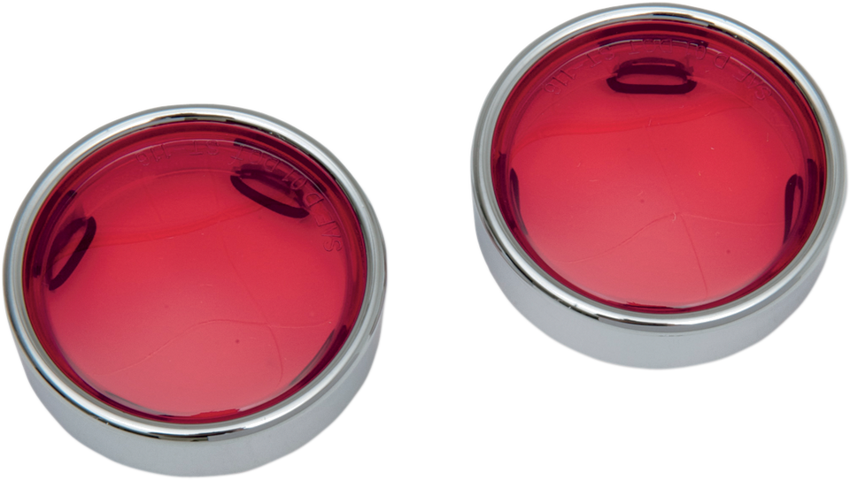 Lens w/Trim Ring -  Red - Lutzka's Garage