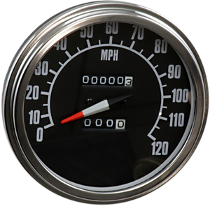 5" FL-Style 2240:60 Speedometer with Reed Switch - 68-84 Black Face