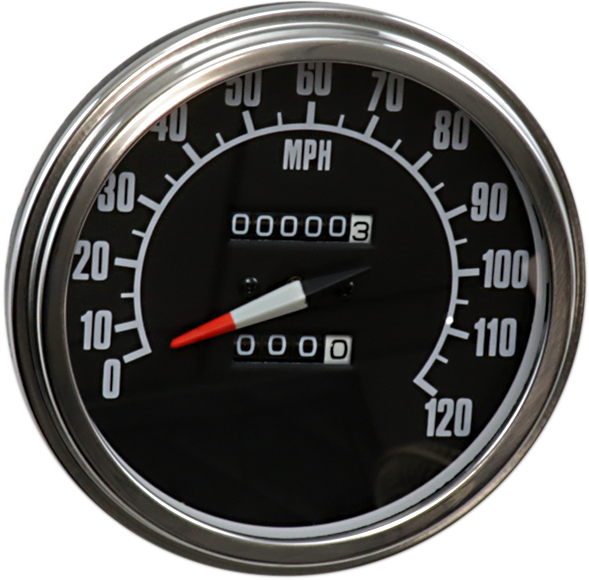 5" FL-Style 2240:60 Speedometer with Reed Switch - 68-84 Black Face