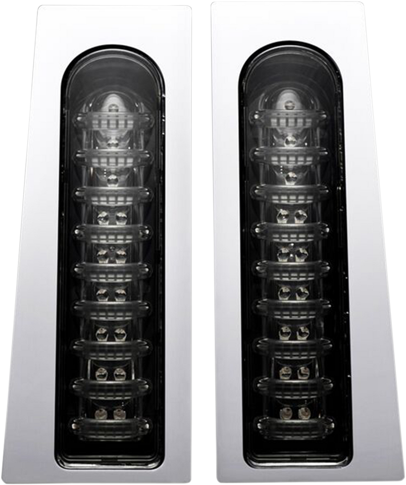 Saddlebag Lights -  Smoke - Chrome - Lutzka's Garage