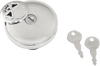 Vented Skull Locking Gas Cap - Chrome - Lutzka's Garage