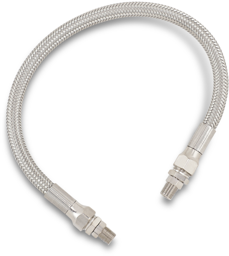 Oil Line with Fittings - Stainless Steel - 15