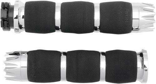 Grips - Excalibur - Air Cushioned - Chrome - Lutzka's Garage