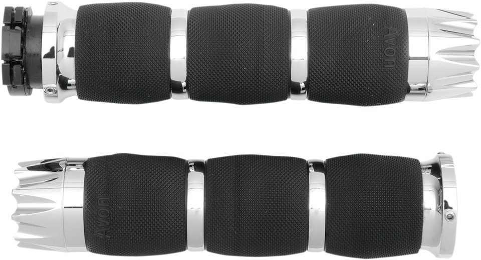 Grips - Excalibur - Air Cushioned - Chrome - Lutzka's Garage