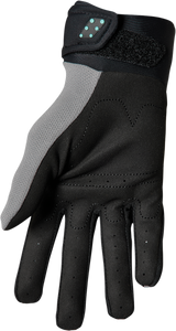 Youth Spectrum Gloves - Gray/Black/Mint - XS - Lutzka's Garage