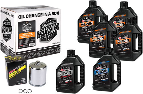 Evolution Mineral 20W-50 Oil Change Kit - Chrome Filter