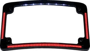 License Plate Frame - Red/White LED - Black - Lutzka's Garage