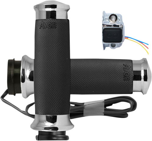 Grips - Heated - Custom Contour - TBW - Chrome - Lutzka's Garage