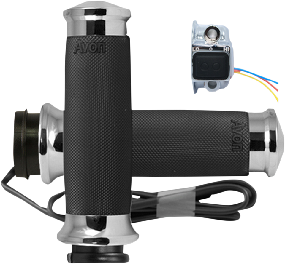 Grips - Heated - Custom Contour - TBW - Chrome - Lutzka's Garage