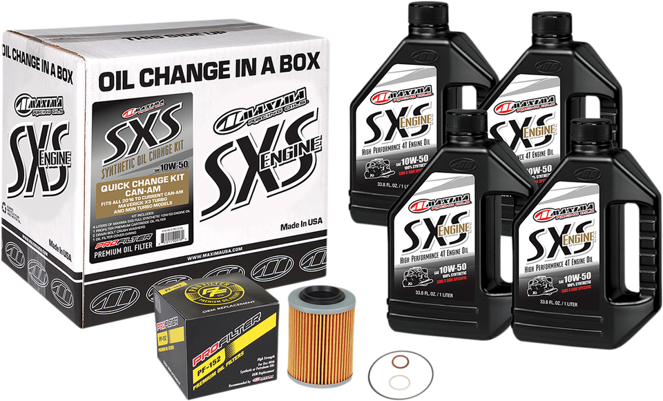 SXS Synthetic Oil Change Kit - Can-Am - 10W-50