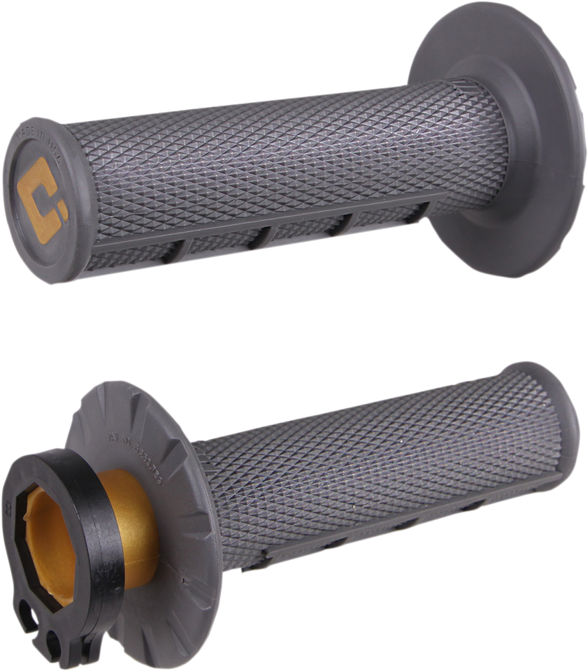 Graphite Half Waffle MX Grips