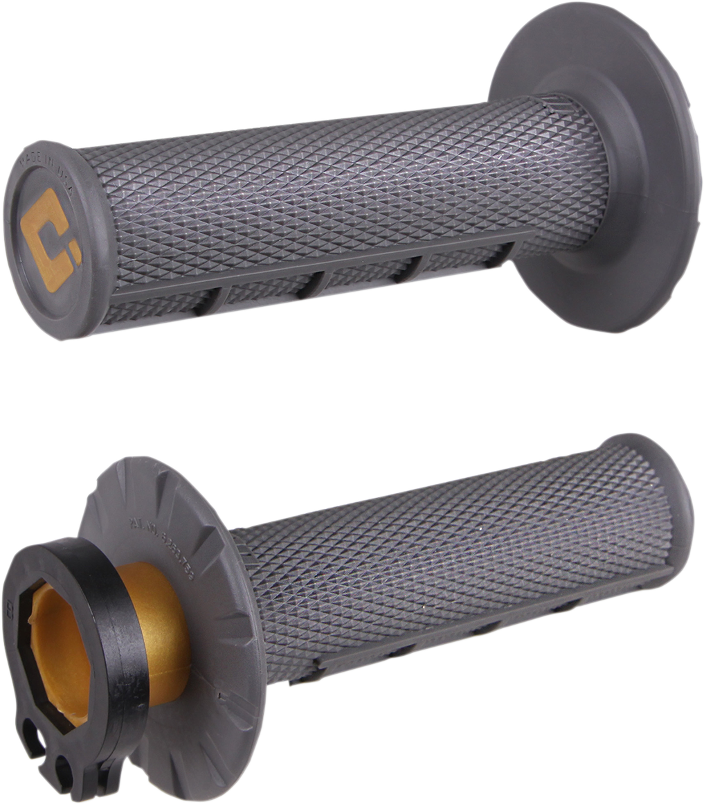 Graphite Half Waffle MX Grips