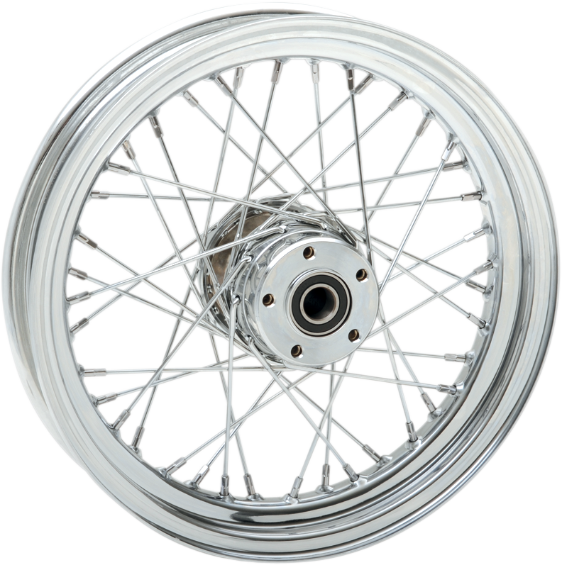 Wheel - Laced - 40 Spoke - Front - Chrome - 16x3 - 00-07 FLT - Lutzka's Garage