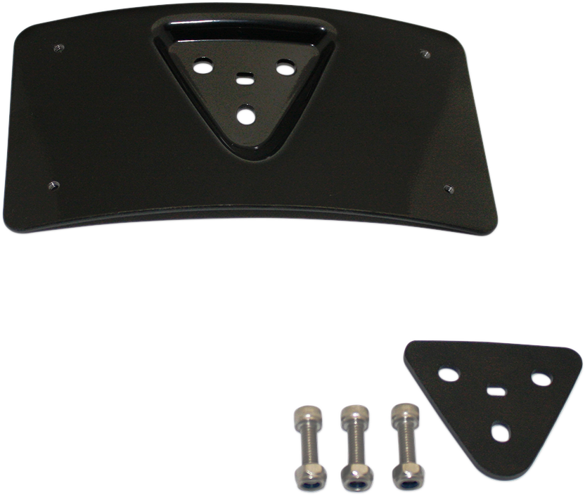 Radius License Plate Mount - Black - Lutzka's Garage